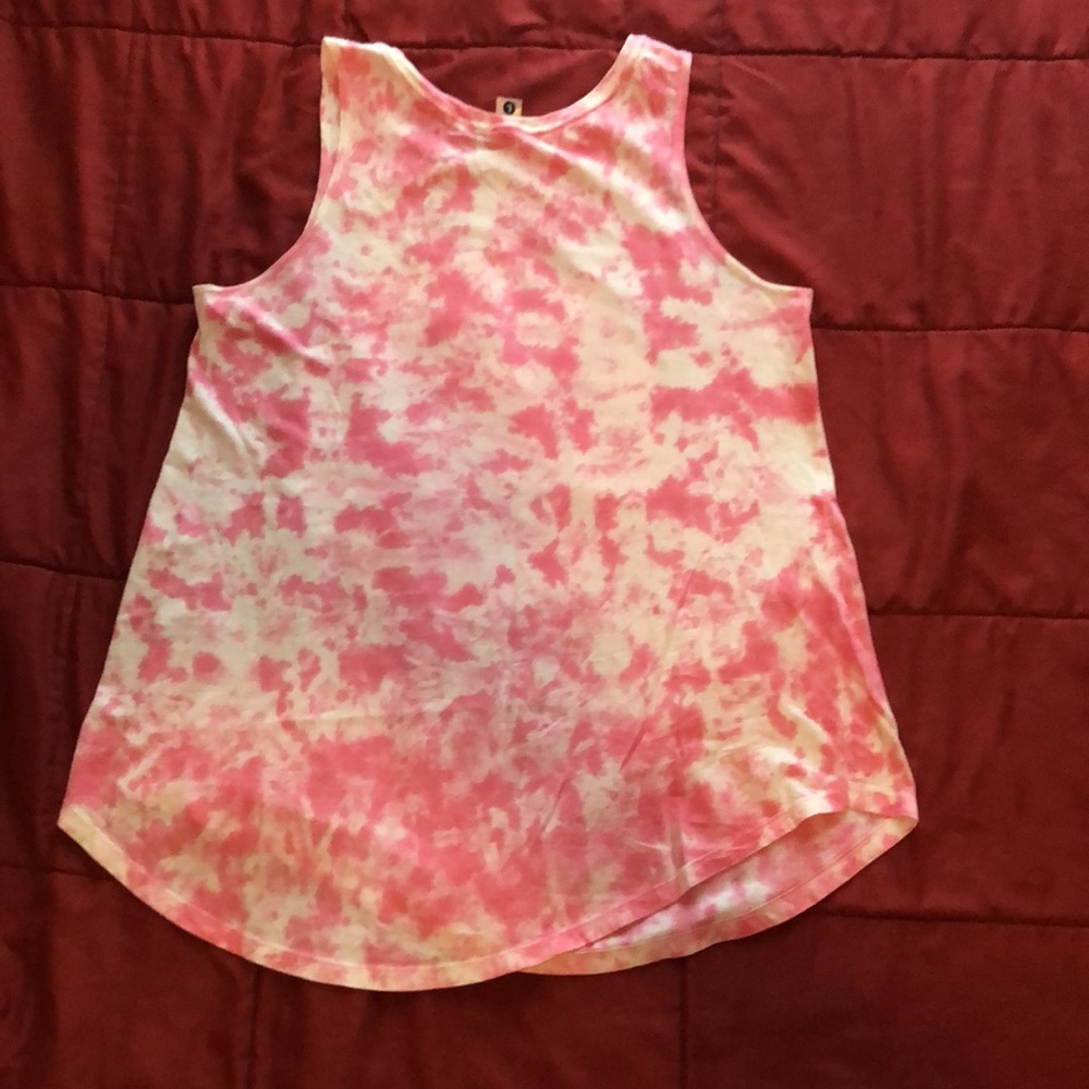 Simply Southern Tank. Pink and White TieDye. Sz Large. - Picture 6 of 6